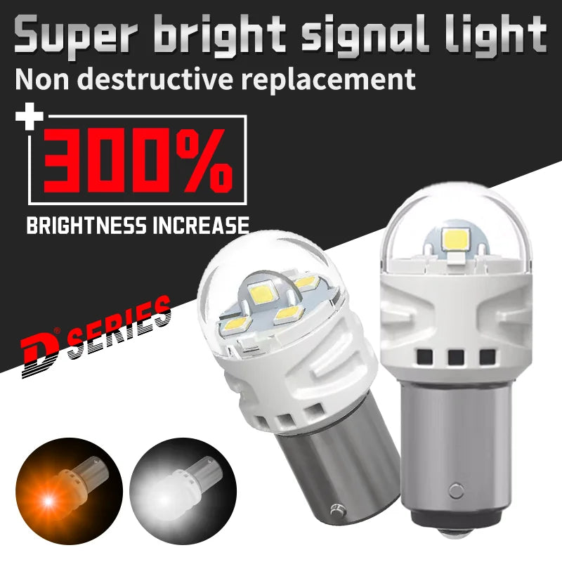 2-Piece LED Interior Light Kit for BA15S P21W - Canbus Error-Free Interior Bulbs