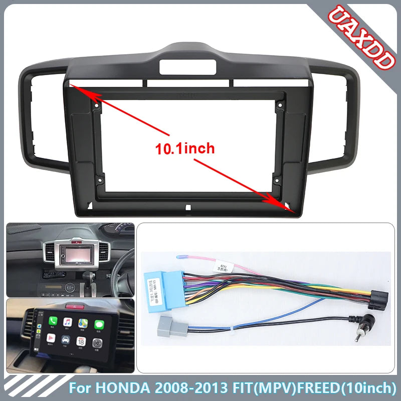 2 Din Car DVD Fascia Multimedia for Honda 2008-2013 FIT MPV FREED 10.1 Inch MP3 MP5 Video