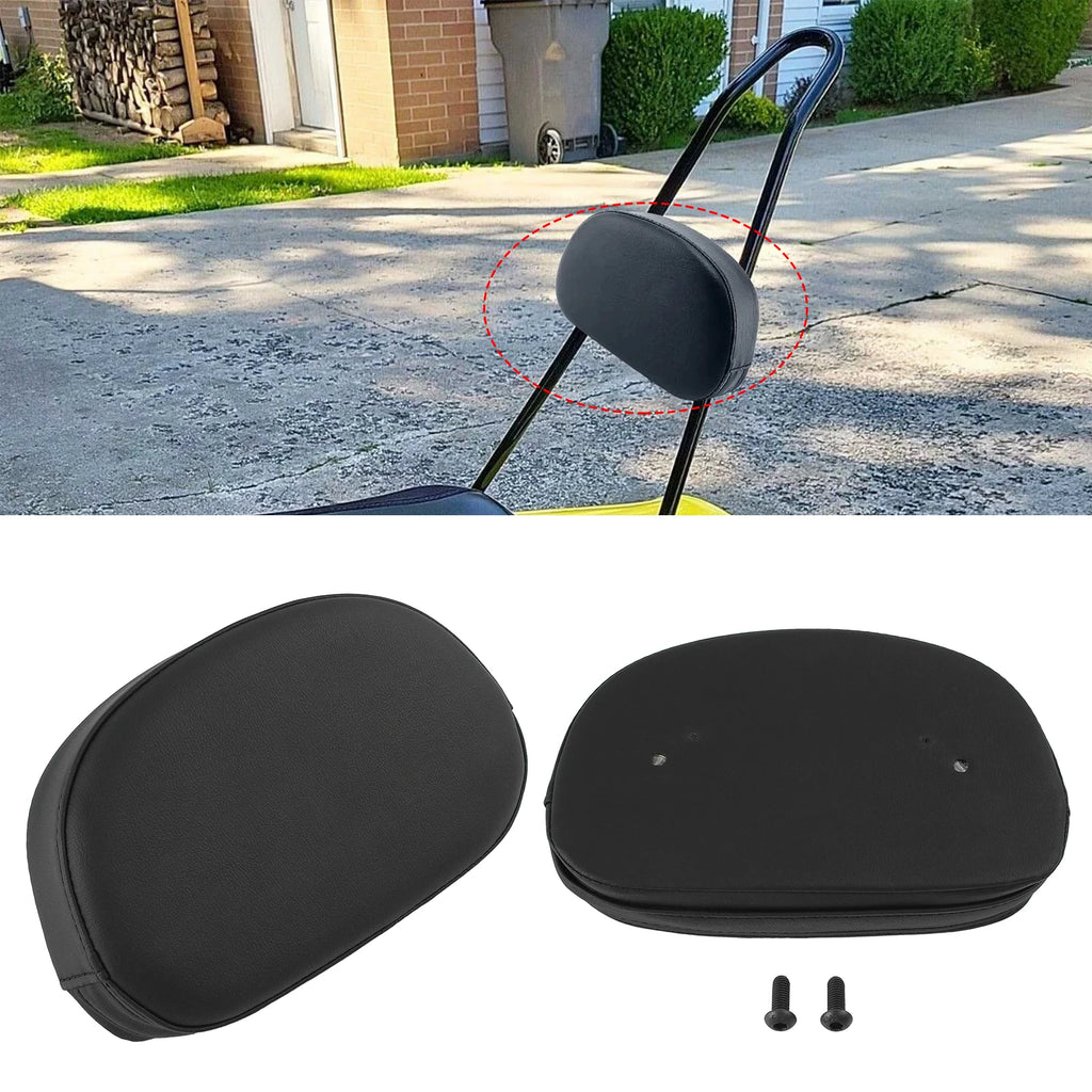 Universal Motorcycle Sissy Bar Backrest Cushion Pad Seat Cover Accessories For Harley Chopper To - Automotive LED Light