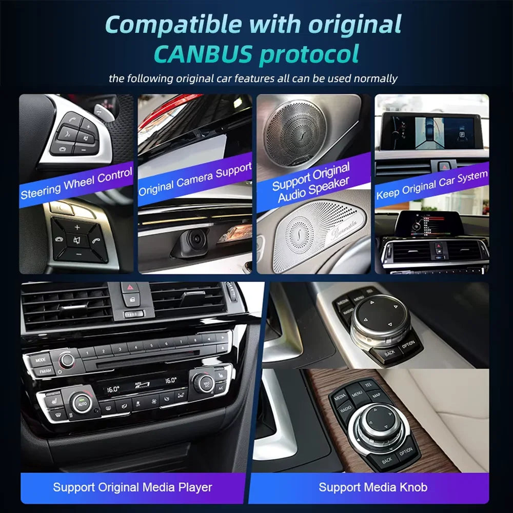8.8inch Qualcomm 128G Wireless Carplay Android Auto For BMW X5 E70 X6 E71 E72 Car Multimed