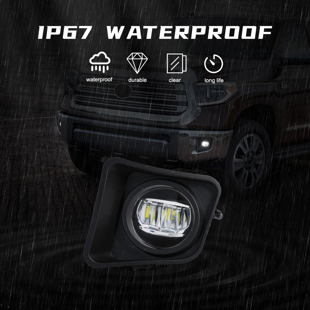 LED Fog Lights For Toyota Tundra 2014 2015 2016 2017 2018 2019 2020 2021 DRL Daytime Runni | AUTOKITSHOP