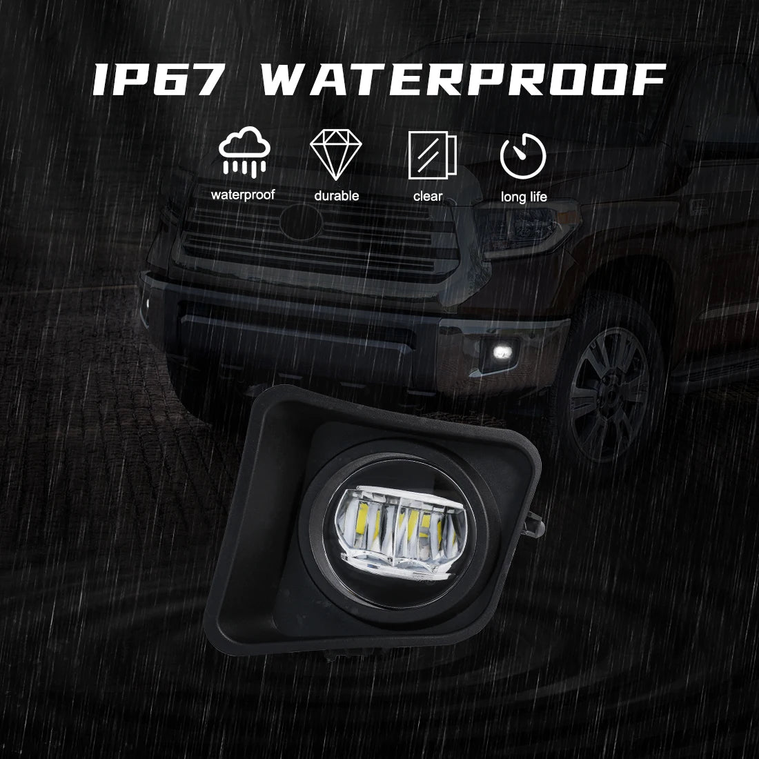LED Fog Lights For Toyota Tundra 2014 2015 2016 2017 2018 2019 2020 2021 DRL Daytime Runni | AUTOKITSHOP