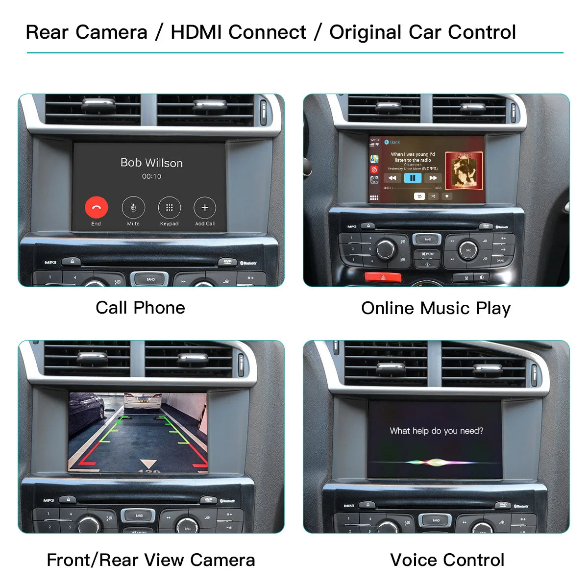 Wireless Carplay Android Auto pour KIT For Cristaux SMEG Picasso C4 C5 DS4 DS3 DS5 308 508