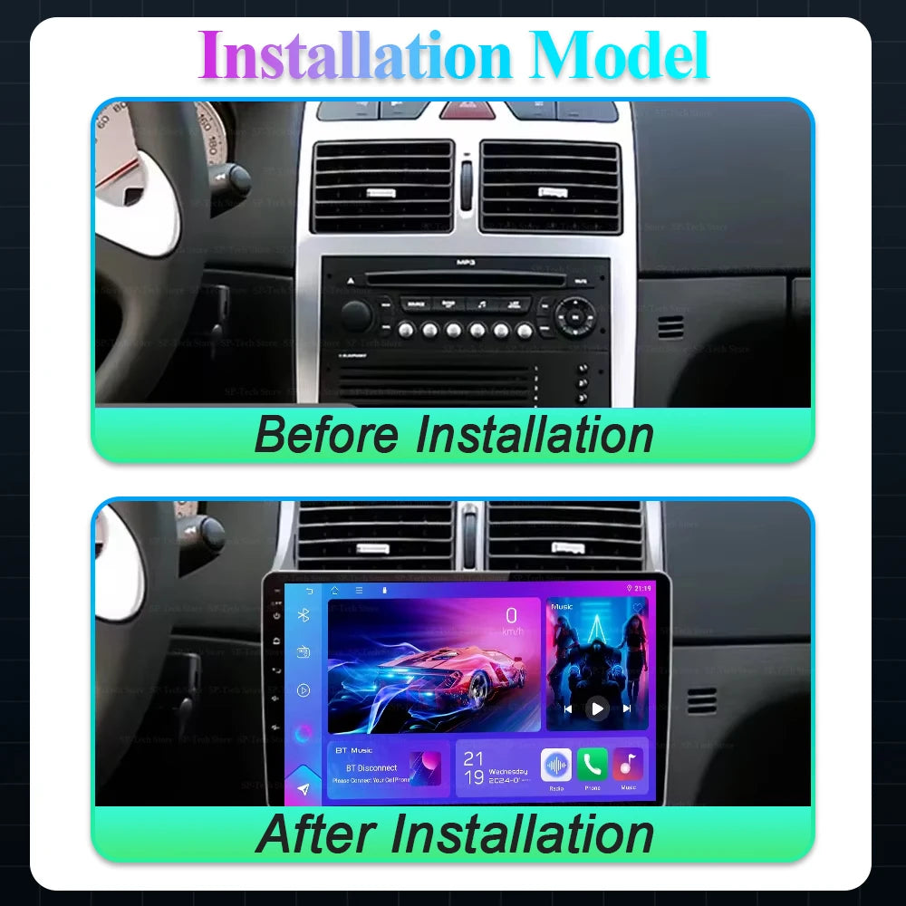 Car Radio For Peugeot 307 307cc 307sw 2002 - 2013 Multimedia Player Gps Navi Audio 2din Ql | AUTOKITSHOP