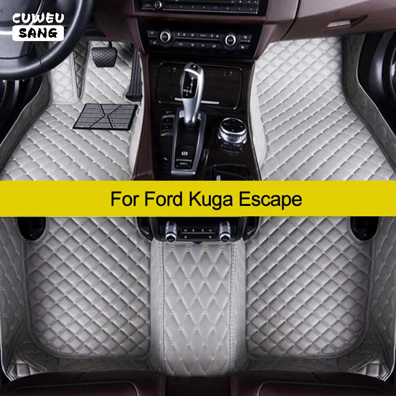 CUWEUSANG Custom Car Floor Mats For Ford Kuga Escape 2012-2023 Auto Carpets Foot Coche Acc | AUTOKITSHOP