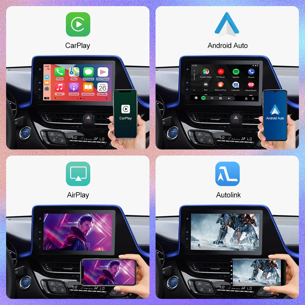 Wireless Carplay Android Auto Adapter for Toyota with Entune2.0 2014-2018 Fits for Tundra/