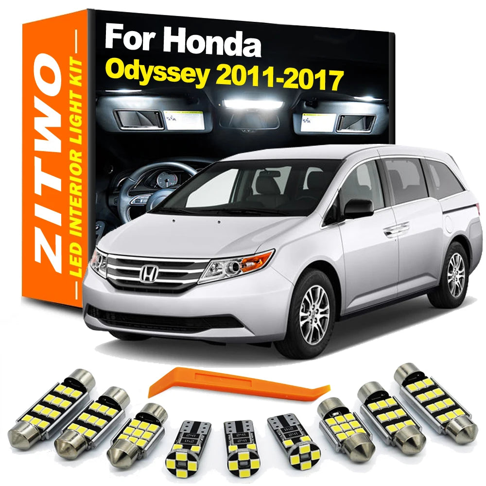 ZITWO 16Pcs Car LED Bulb Interior Indoor Light Kit For Honda Odyssey 2011 2012 2013 2014 2015 20 - Canbus LED Car Light