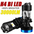 H4 Mini Bi LED Projector Lens Headlight Bulbs Canbus Motorbike Turbo Lamps High Beam Low B