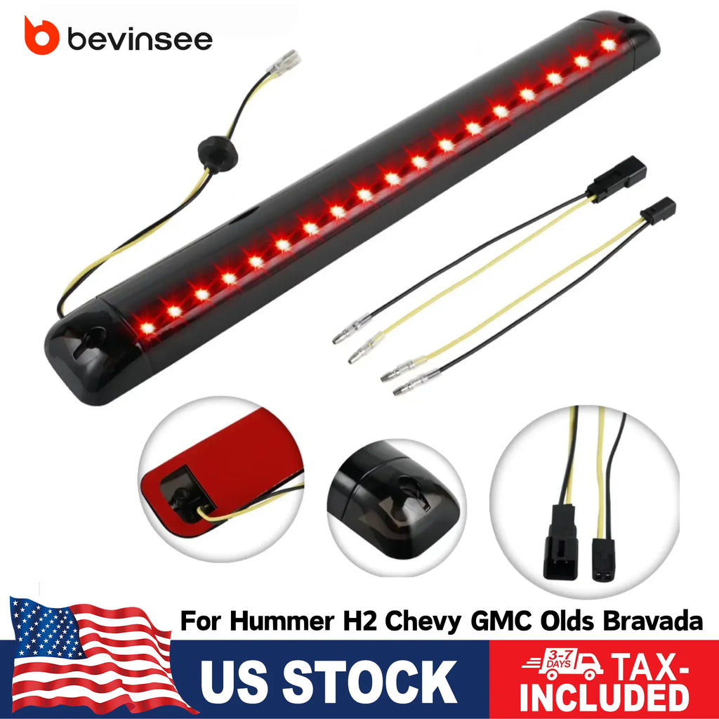 BEVINSEE LED Third Brake Light for Hummer H2, for Chevy Tahoe Suburban, for GMC Yukon Jimm