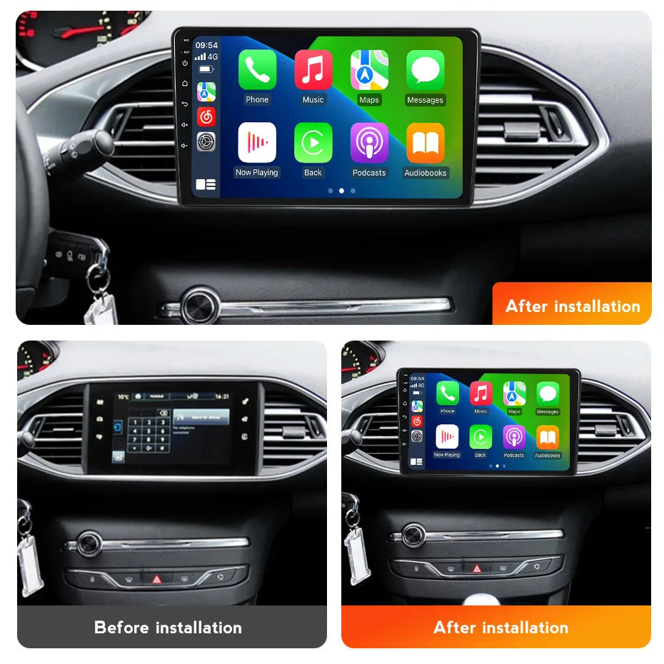 IPS touch screen 9inch Car Radio For Peugeot 308 T9 308S 2013-2017 Wireless Carplay GPS Na