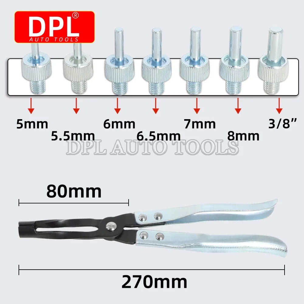Comprehensive Valve Stem Seal Tool Set - 11PC with Pliers & Size Adapters for Full Repair - Automotive LED Light