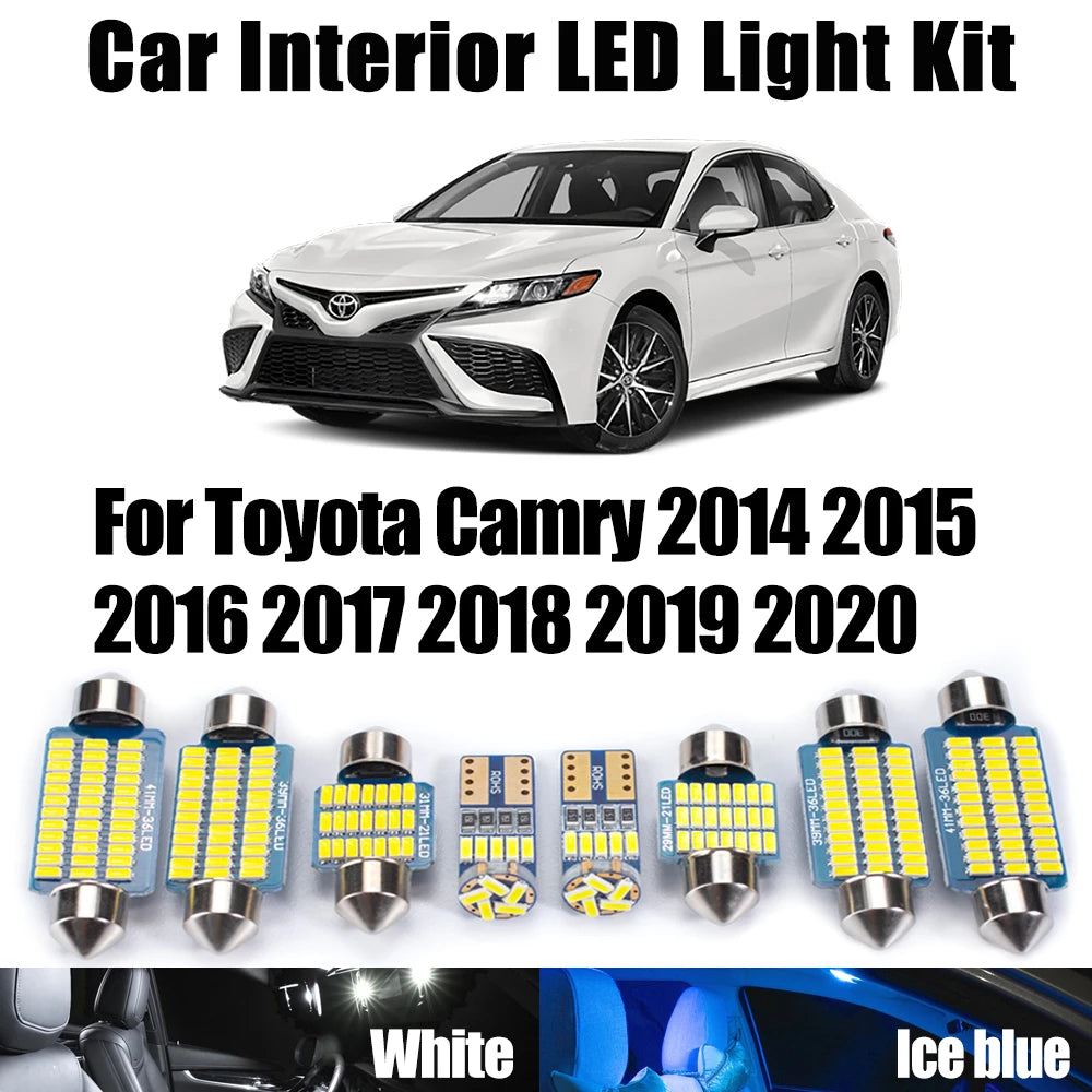 14-Piece LED Interior Light Kit for Toyota Camry 2014-2016 - Canbus Dome Map Door Trunk Bulbs | AUTOKITSHOP