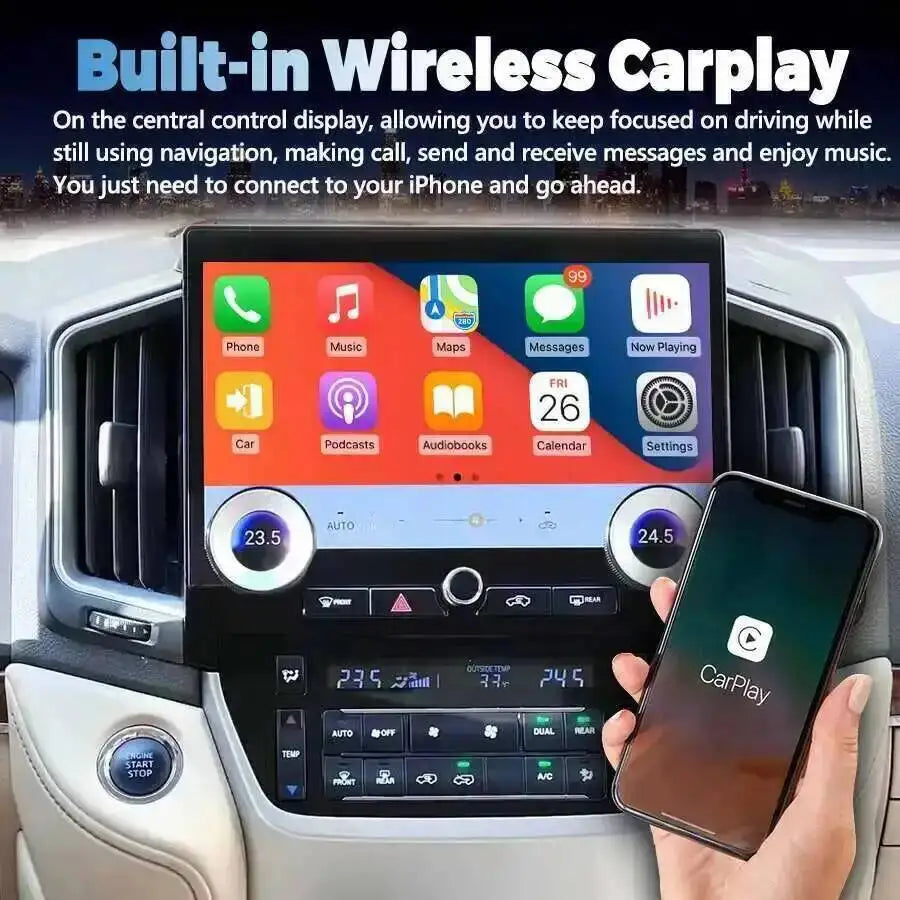 11.6inch Android Screen Car Radio For Toyota Land Cruiser LC200 GXR VXR 2008-2021 GPS Navi | AUTOKITSHOP