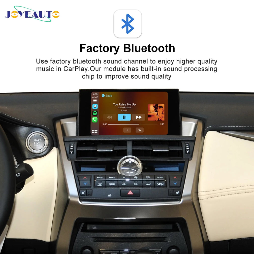 Wireless CarPlay Interface for 2014-2020 Lexus ES/NX/RX/UX with Knob Controls - Android Auto Mirror-Link Box