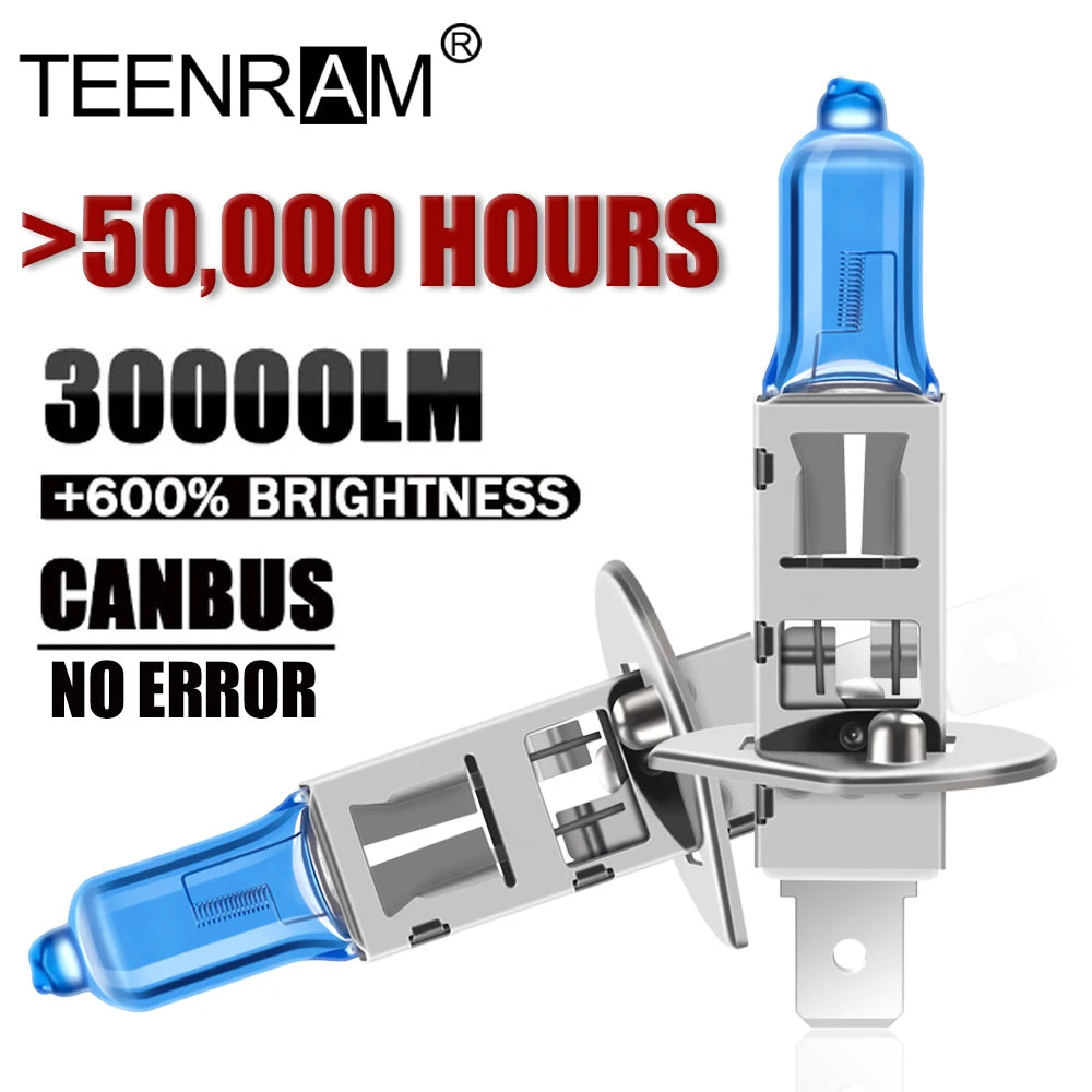 100W 12V Super Bright Fog Lights 30000LM H1 H4 H7 H11 9005 9006 9145 Car Halogen Headlight