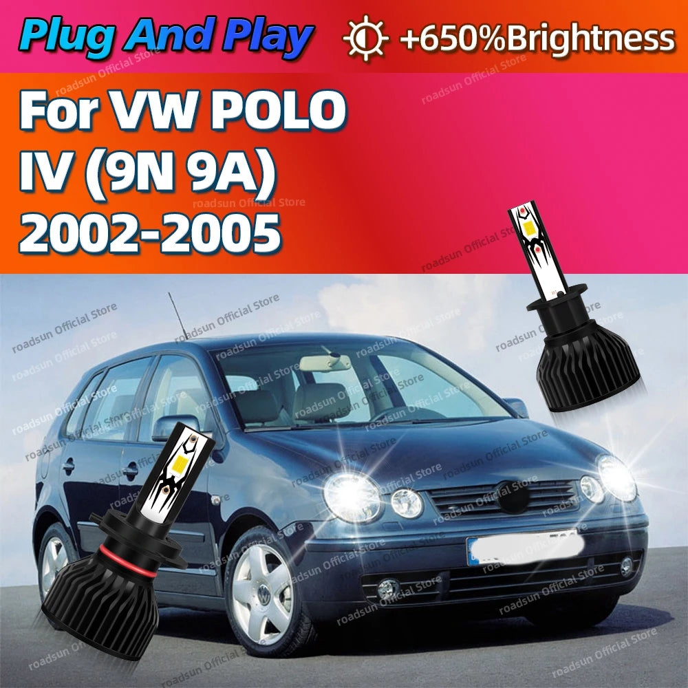 2/4Pcs LED Car Headlight 30000LM CANBUS Bulb Super Bright Auto Lamp For VW Volkswagen POLO