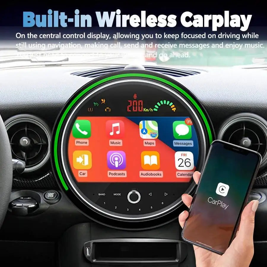 9inch Screen Car Radio For BMW Mini R56 2007-2010 Android 13 Stereo GPS Navigation Wireles | AUTOKITSHOP