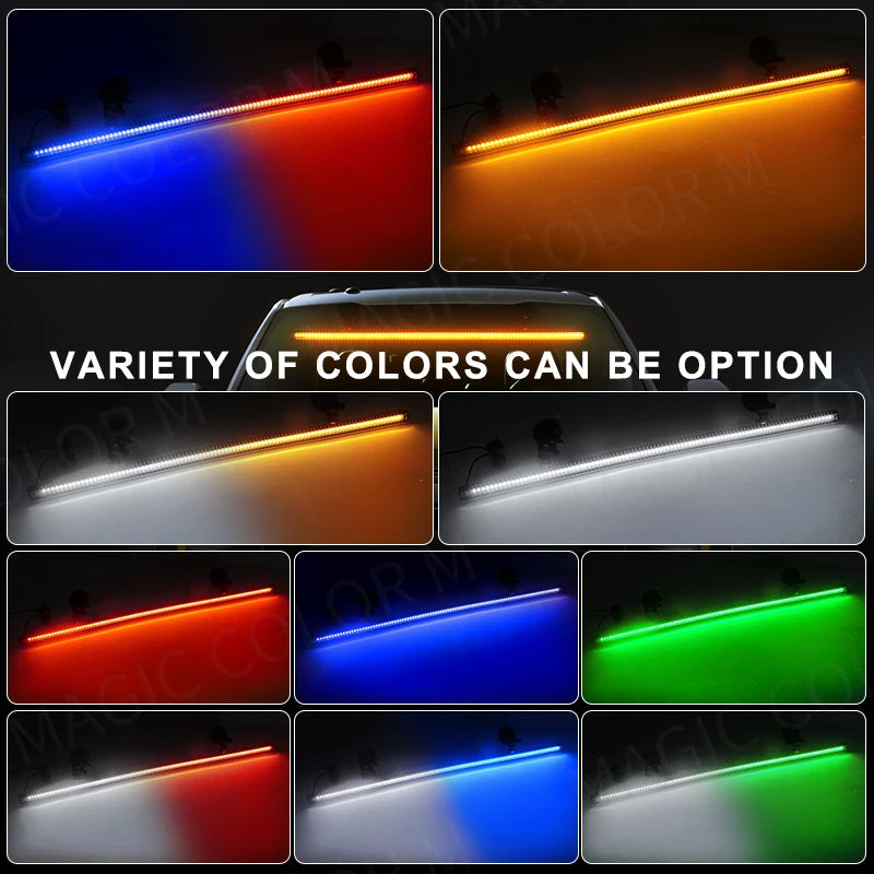 96 LED Strobe Lights For Emergency Flash Warning Lamp Windshield Bar 3030 Beads Red Blue A | AUTOKITSHOP