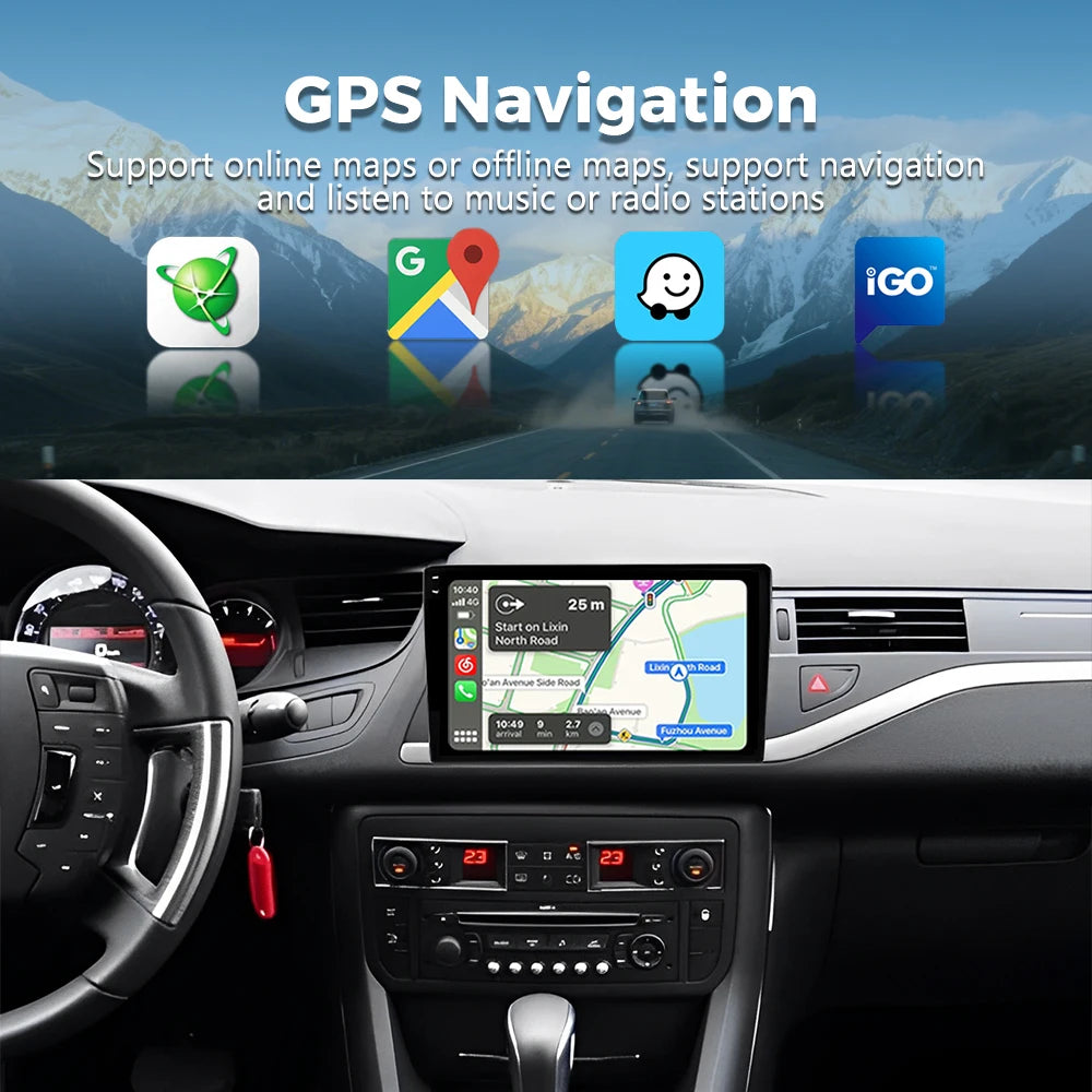 Android 16 Carplay Car Radio for Citroen C5 2 2008 2009 - 2017 Navigation GPS Multimedia P