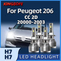 KINGSOFE 2/4Pcs H7 LED 40000LM Car Headlight Bulbs Headlamps 6000K 12V Lights For Peugeot