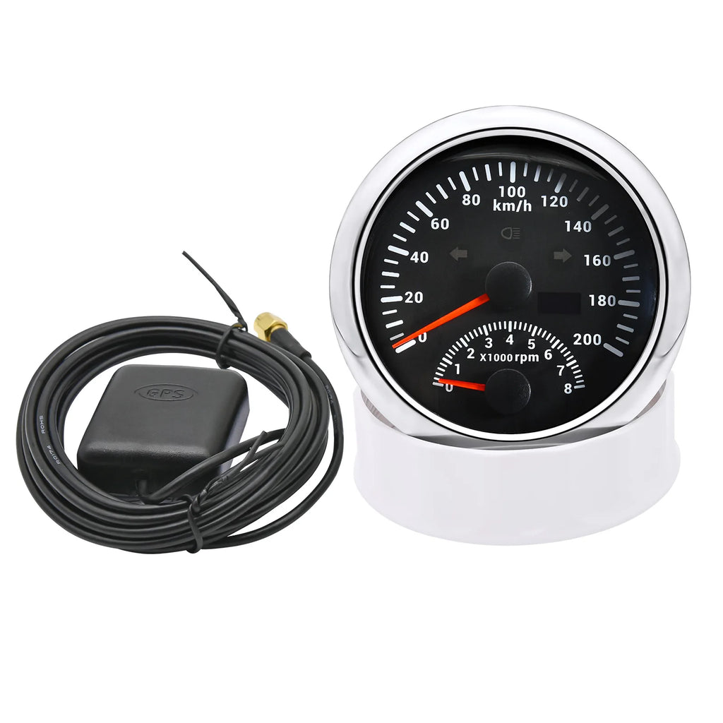 85mm Digital Car Truck Boat GPS Speedometer Gauge 0-200KM/H 0-120kmh Speed Meter Tachometer 8000 - Automotive LED Light