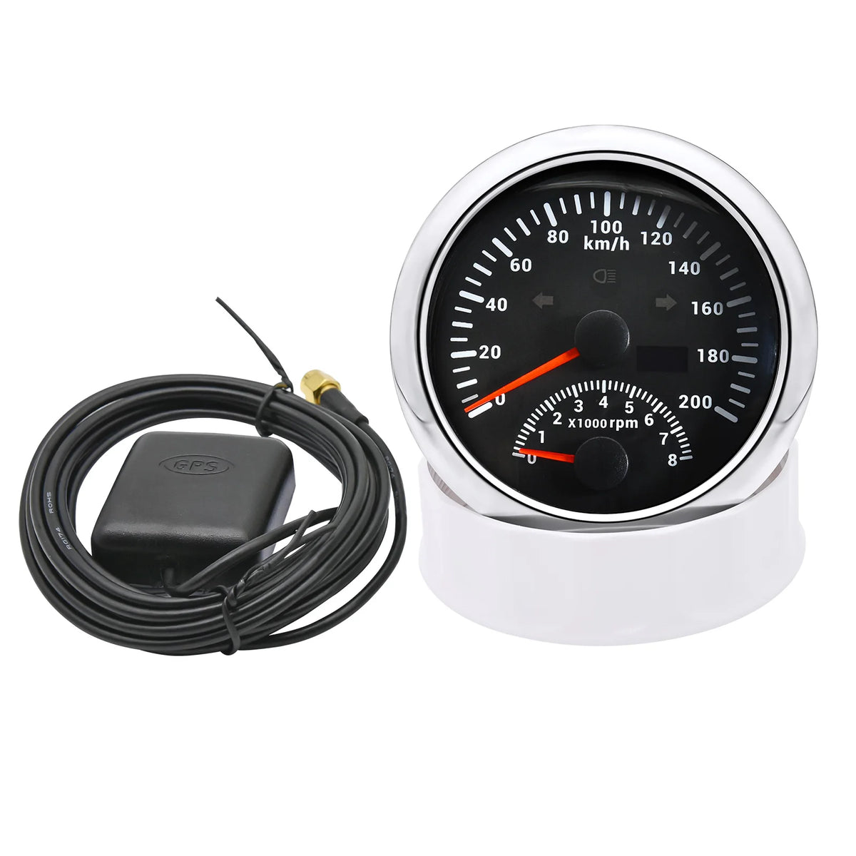85mm Digital Car Truck Boat GPS Speedometer Gauge 0-200KM/H 0-120kmh Speed Meter Tachometer 8000 - Automotive LED Light