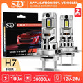 30000LM H7 LED Headlight 6000K White Light Fog Lamp Cooling Fan high power Canbus H7 Car L
