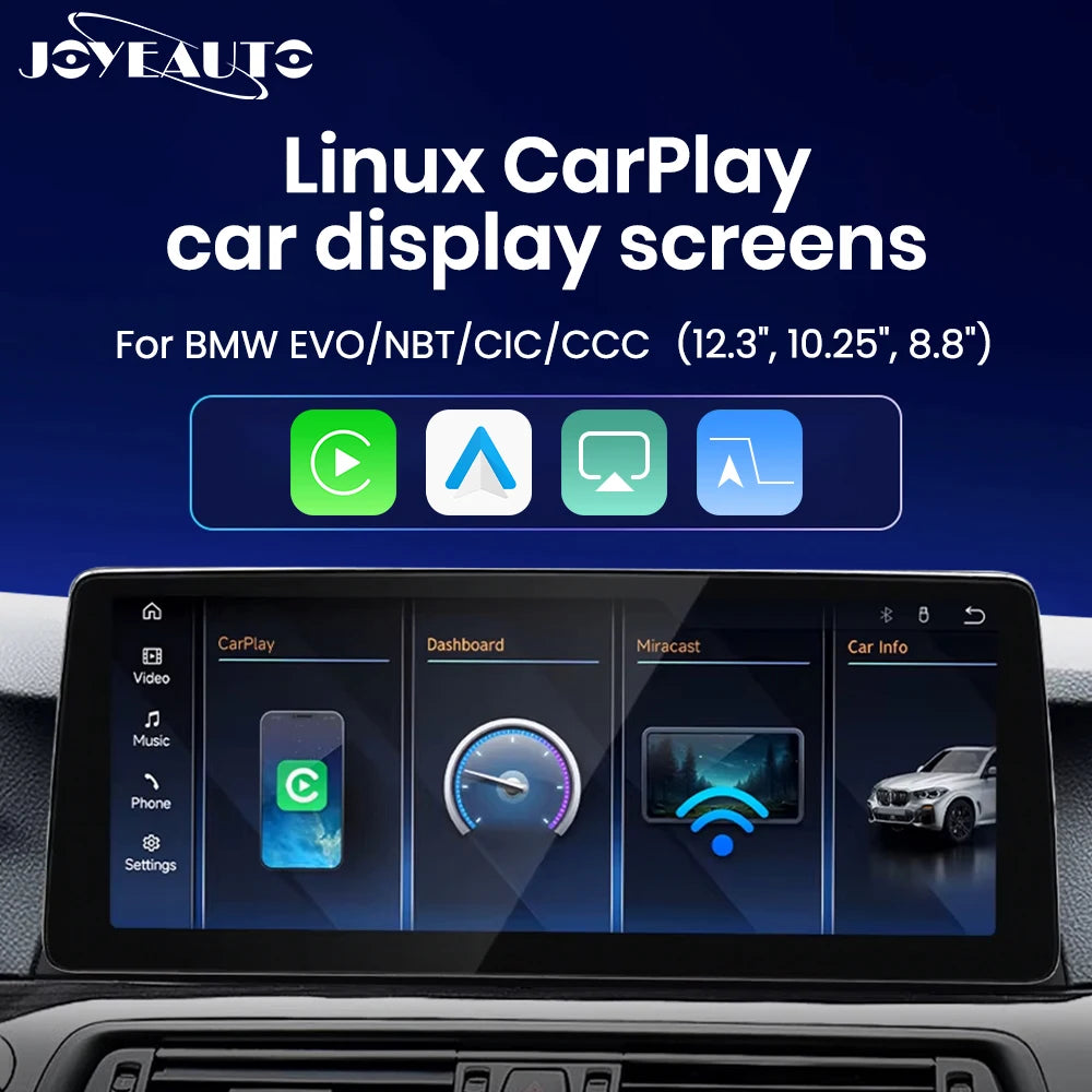 12.3" Linux Display Multimedia Player GPS CarPlay Touch Screen for BMW 3 Series E90 E91 E92 E93 CIC 2007-2012 - No Syste