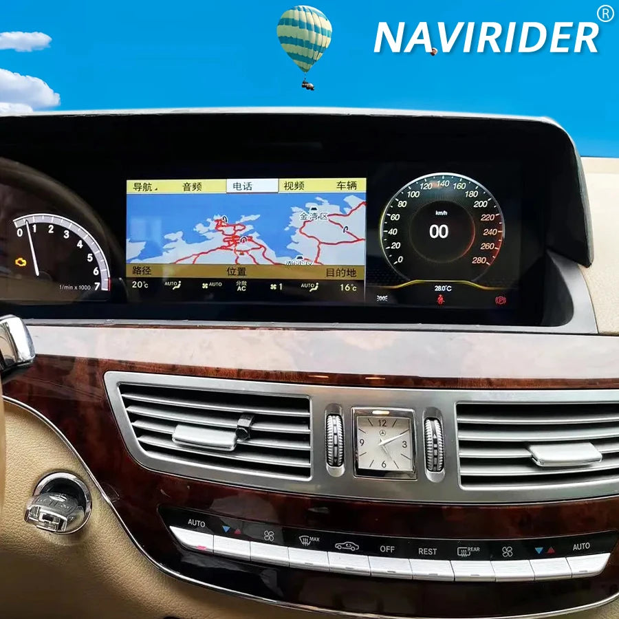 10.25Inch Android 14 For Benz S Class S250 S280 S320 S350 S400 S500 S600 W221 2005-2013 Ca