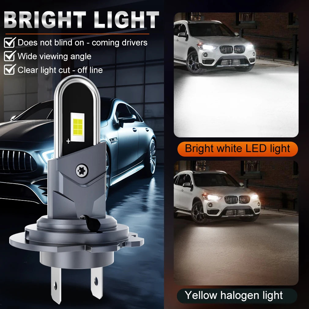 XSTORM H4 LED Headlight Canbus H7 H11 9005 9006 LED Light Bulbs With Fan Turbo Lamps U-Sha