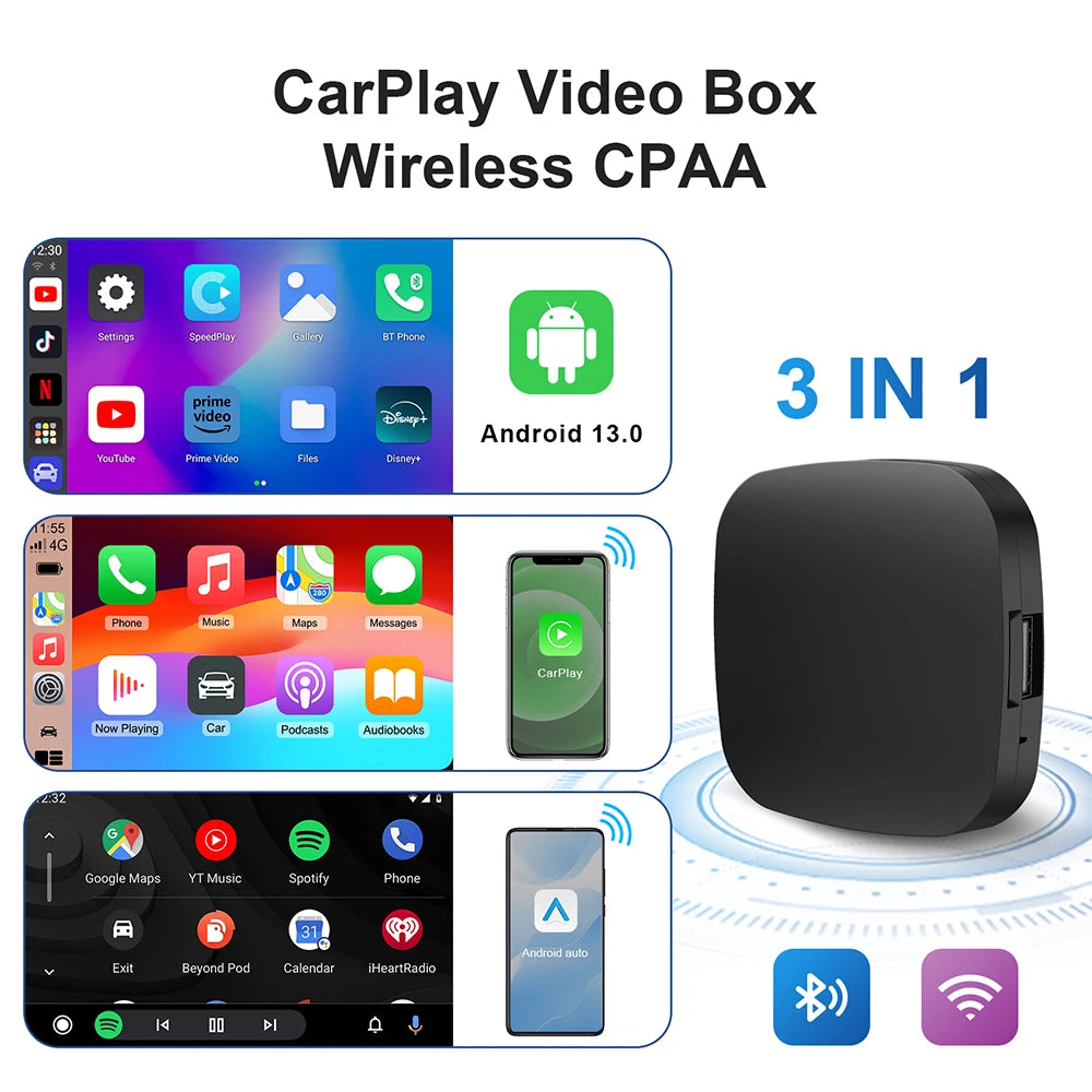 CarPlay Ai Box Android 13 Wireless Android Auto For Netflix Youtube For Honda Accord Civic | AUTOKITSHOP