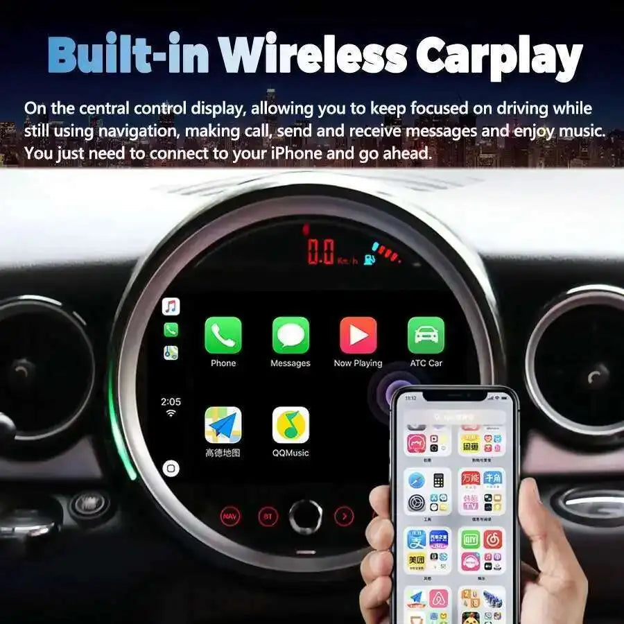 256GB Car Radio For BMW Mini One R56 R60 2007 2009 2014 Android 13 Multimedia Video Player
