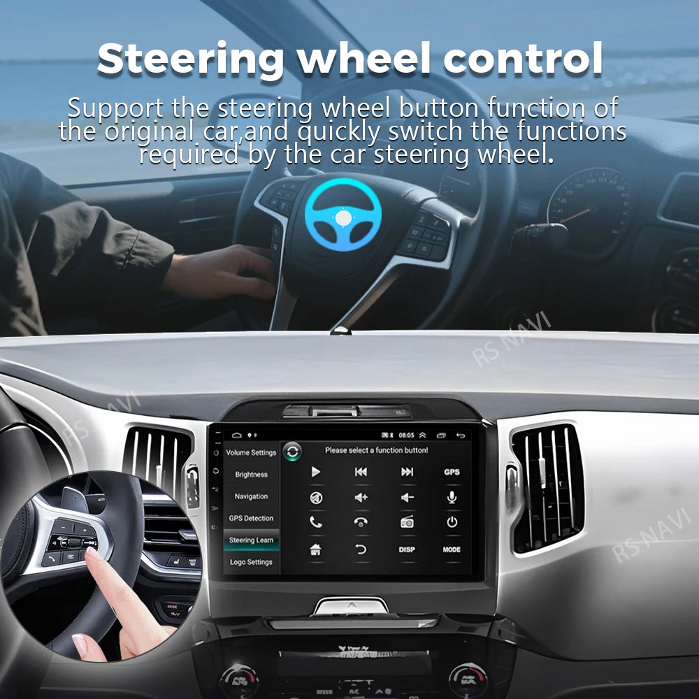 Plug and Play Android 16 For Kia Sportage 3 SL 2010 - 2016 2K QLED Android Car Radio Multi
