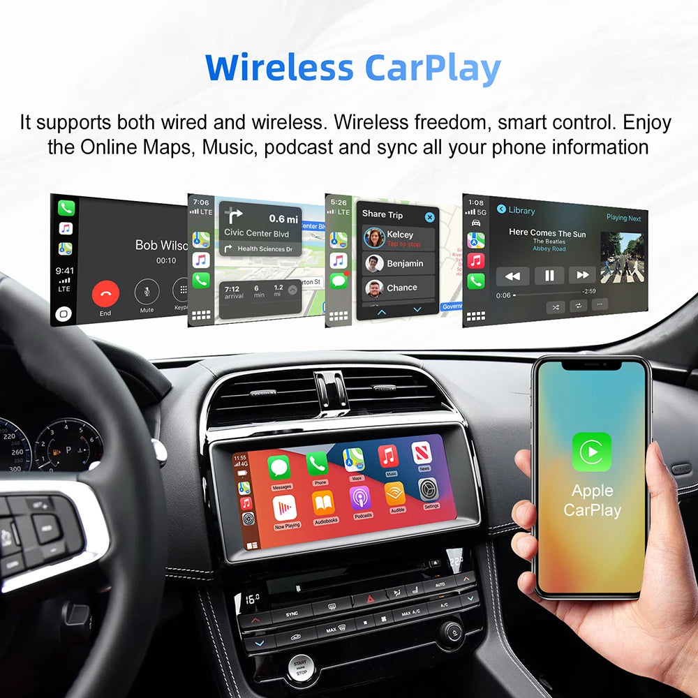 LEXXSON Wireless Carplay Android Auto Decorder Box For Land Rover Jaguar Harman Discovery  | AUTOKITSHOP