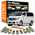 ZITWO 15Pcs For Nissan Elgrand E51 2003 2004 2005 2006 2007 2008 2009 2010 LED B for Nissan E51 - Canbus LED Car Light
