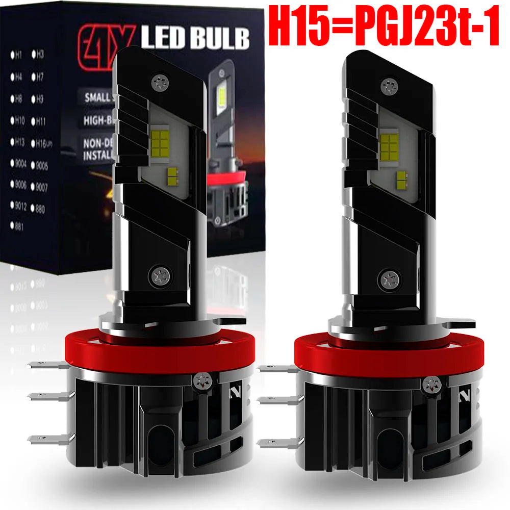 H15 PGJ23t-1 LED Car Headlight Bulbs 12V Powerful Driving Daytime Running Light Turbo Diod