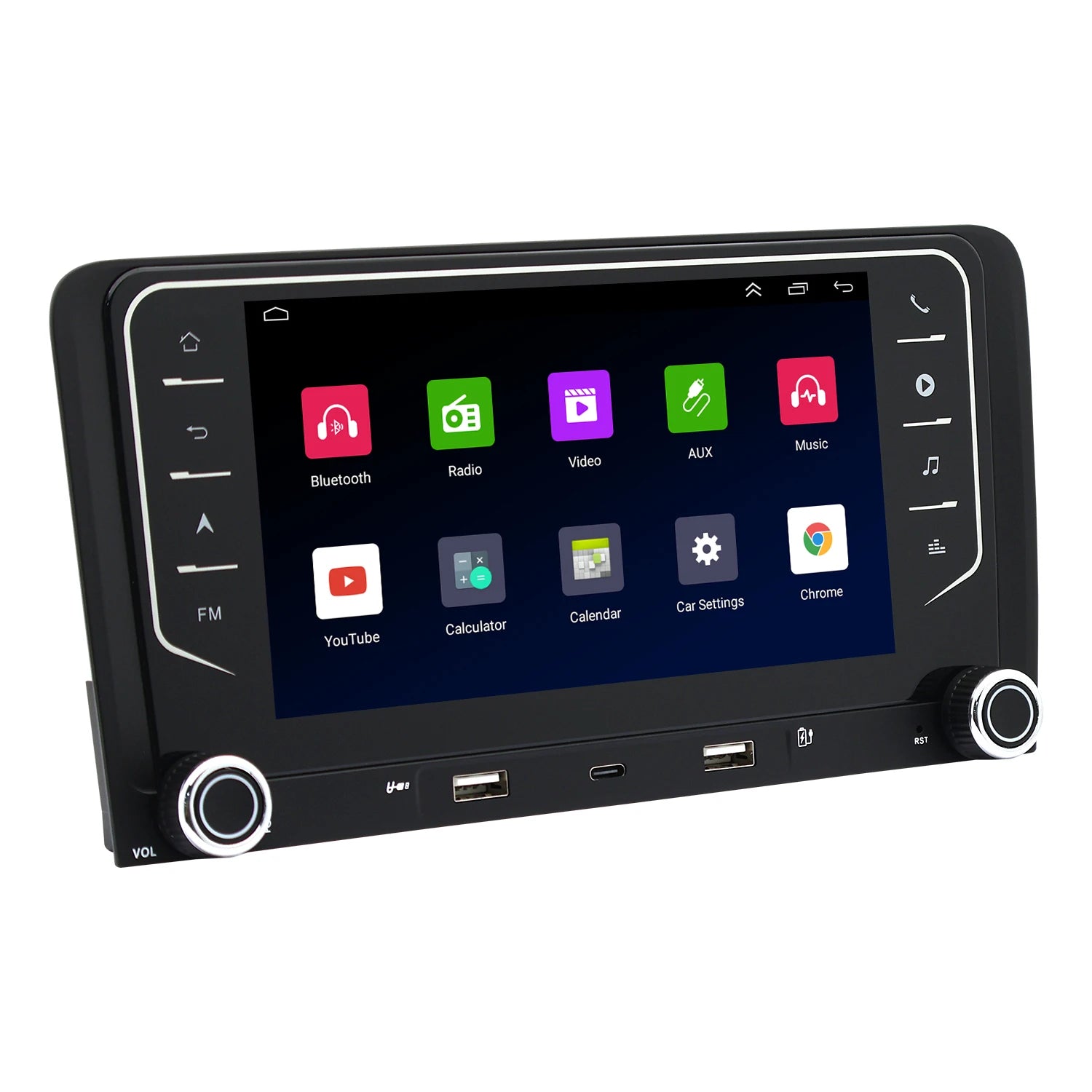7" Android Car Radio GPS for Audi A4 2002-2008 Knob Version - Wireless CarPlay Android Auto Bluetooth Steering Control