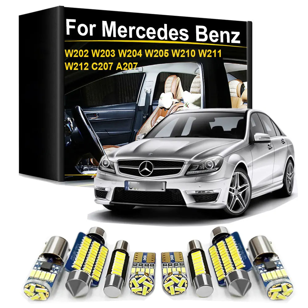 LED Interior Light Kit for Mercedes Benz W202 W203 W204 W205 W210 W211 W212 C207 A207 C E Class Auto Accessories Part...