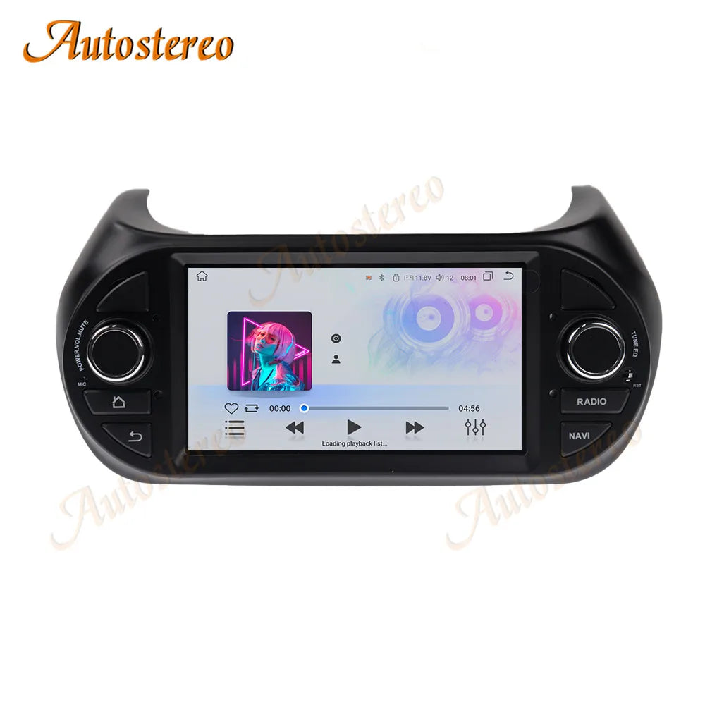 7 Inch Android 14 Carplay For FIAT Fiorino Qubo 2008 -2016 Car Radio GPS navigation Head U
