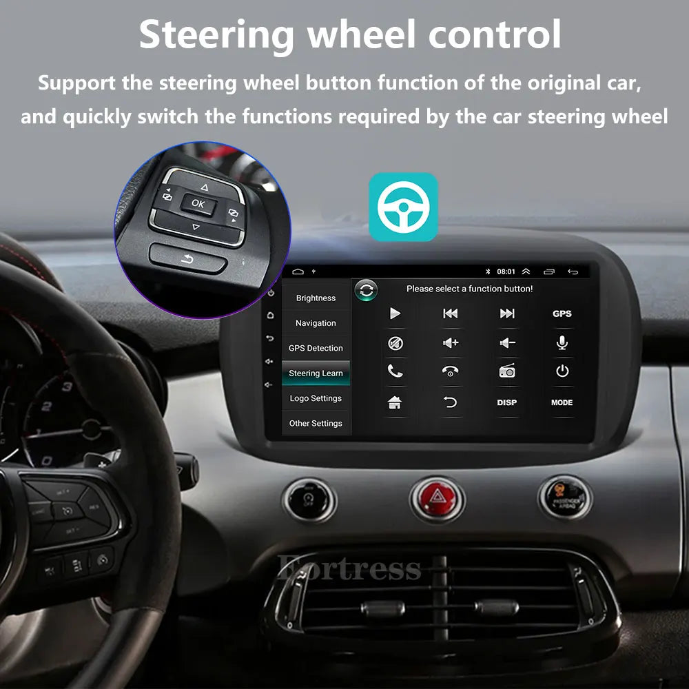 Android 16 Car Radio For Fiat 500X 2014 - 2020 Multimedia Video Player GPS 4G Carplay Auto