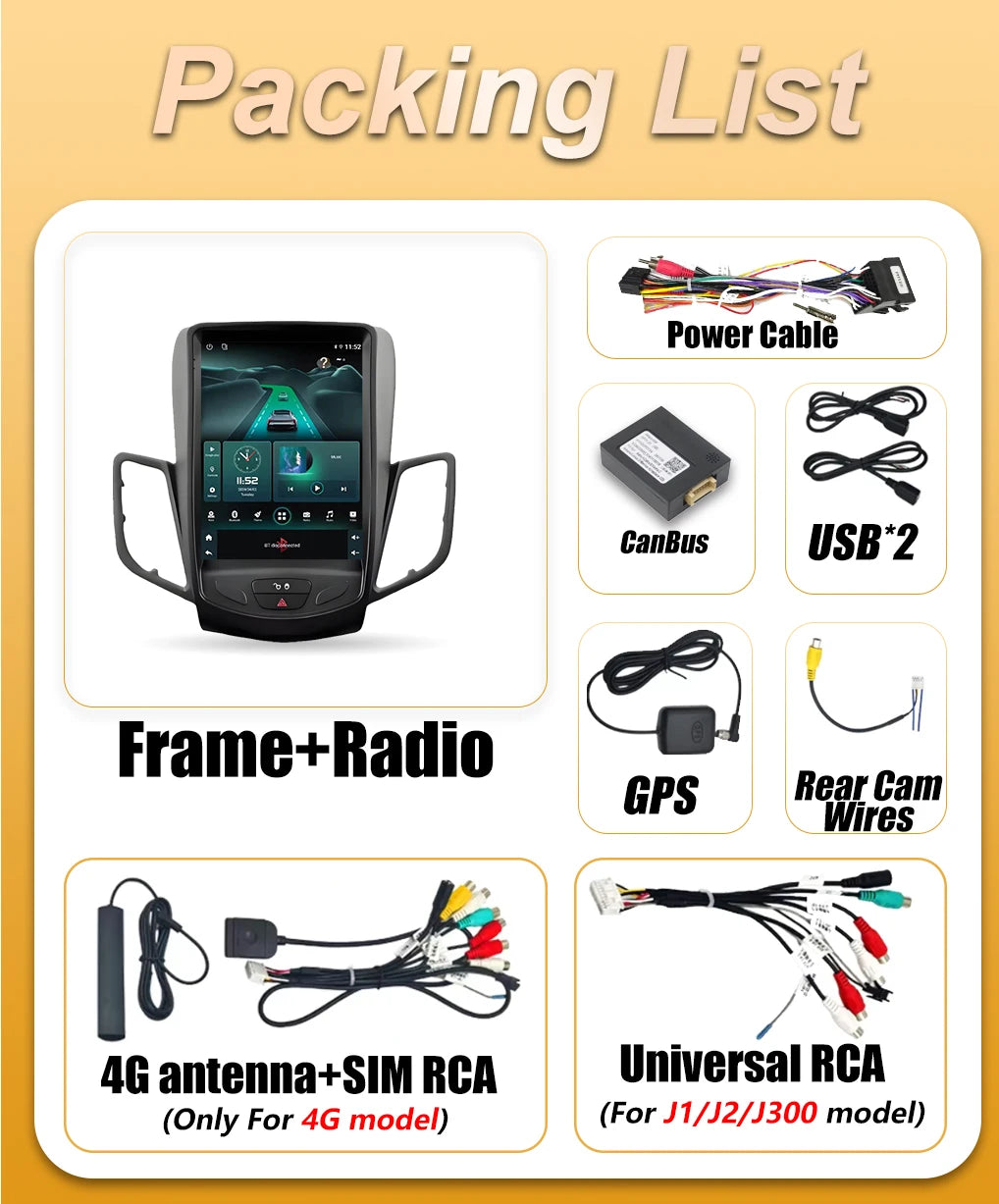 Android 16 Carplay For Ford Fiesta MK 7 2008 2009 2010-2019 Multimedia Player Bluetooth 5G | AUTOKITSHOP