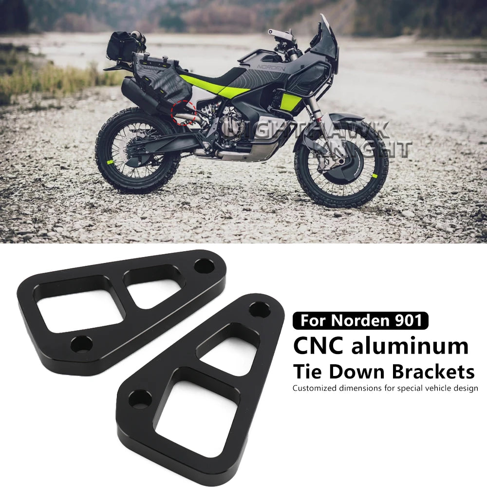 Motorcycle Accessories Footstool Eliminator CNC aluminum Luggage Side Tie Down Brackets For Husq - Automotive LED Light
