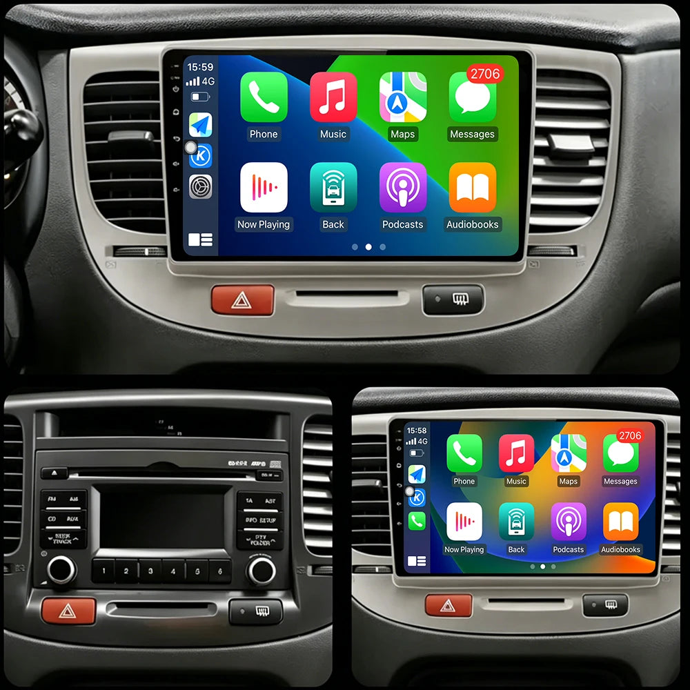 9" Android 16 For Kia RIO 2 2005-2011 Car Radio Multimedia Video Player touch screen Navig