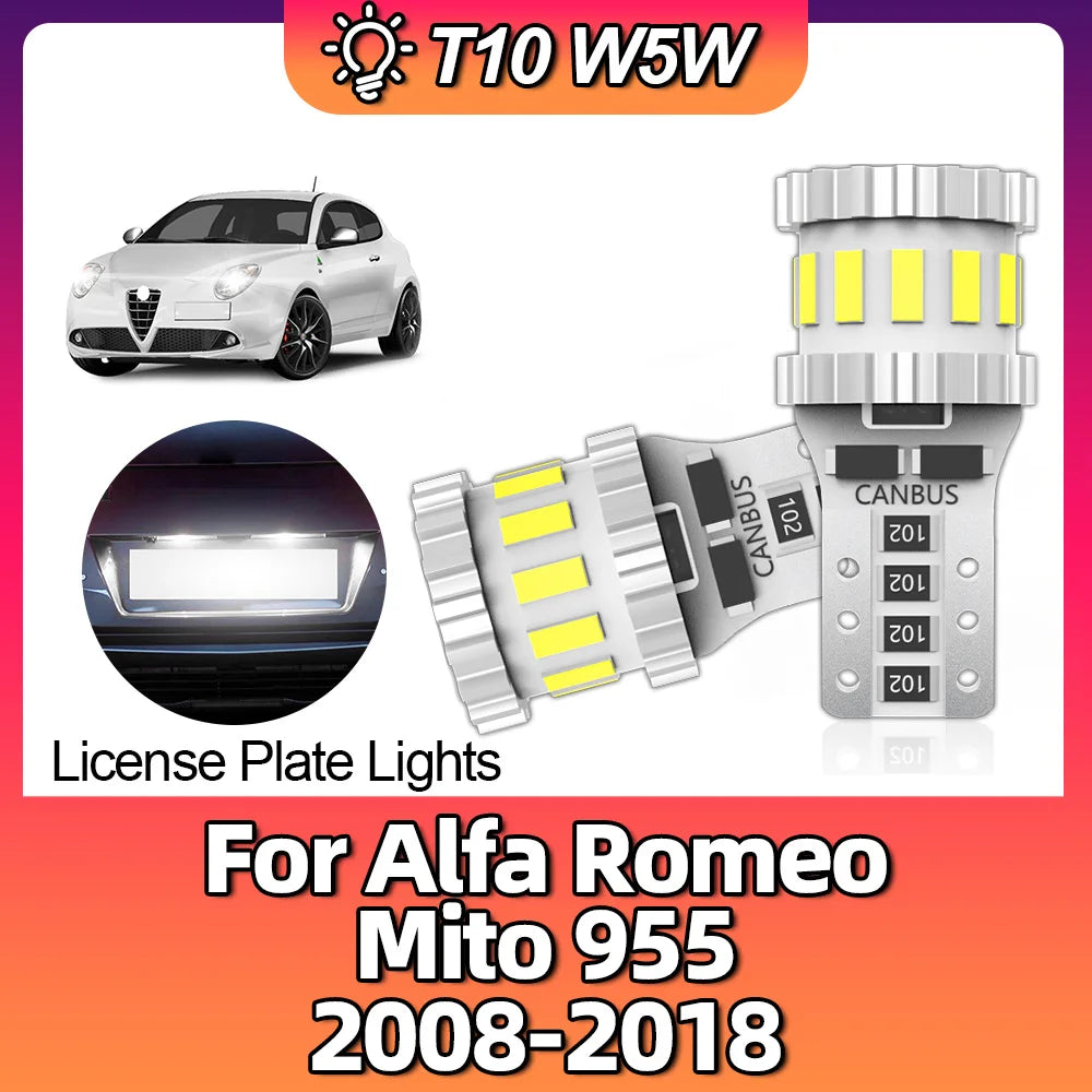 W5W T10 No Error Canbus LED Interior Parking Lamp License Plate Light For Alfa Romeo Mito