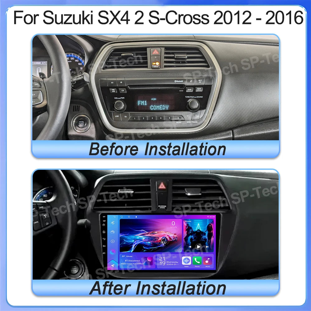 Car Radio Android 16 Multimedia Video Player For Suzuki Sx4 2 S-cross 2012 - 2016 Stereo G | AUTOKITSHOP