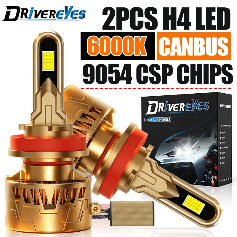 Ultra Bright K5C H7 H4 LED Headlight Canbus 9054 CSP H11 H1 9005 HB4 9012 HIR2 880 881 H8
