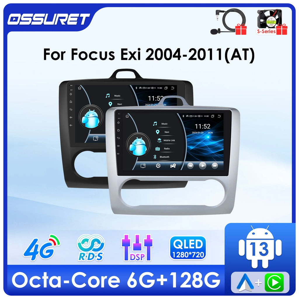 Android 13 Autoradio For Ford Focus EXI AT 2004-2011 multimedia Video player 2din car inte