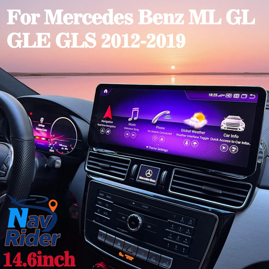 14.6“ Ultra-thin For Mercedes Benz ML GL GLE GLS W166 X166 2012-2019 Carplay Car GPS Navig | AUTOKITSHOP