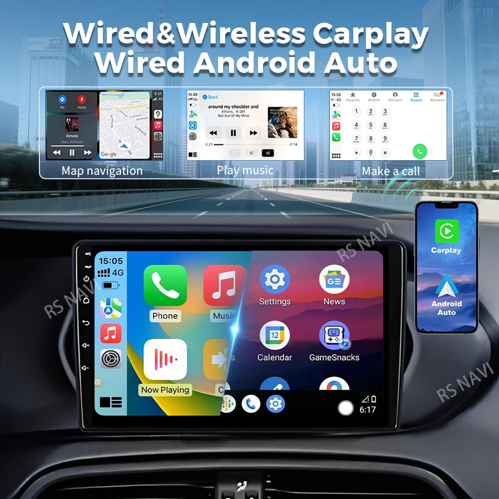 Android 16 For Fiat Tipo Egea Dodge Neon 2015-2018 2K QLED Stereo Car Radio Multimedia Vid