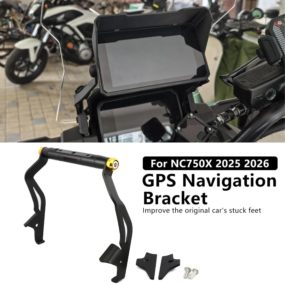 Motorcycle Aluminium Navigation Bracket Extension Bracket GPS Holder Modified Accessorie For HON - Automotive LED Light